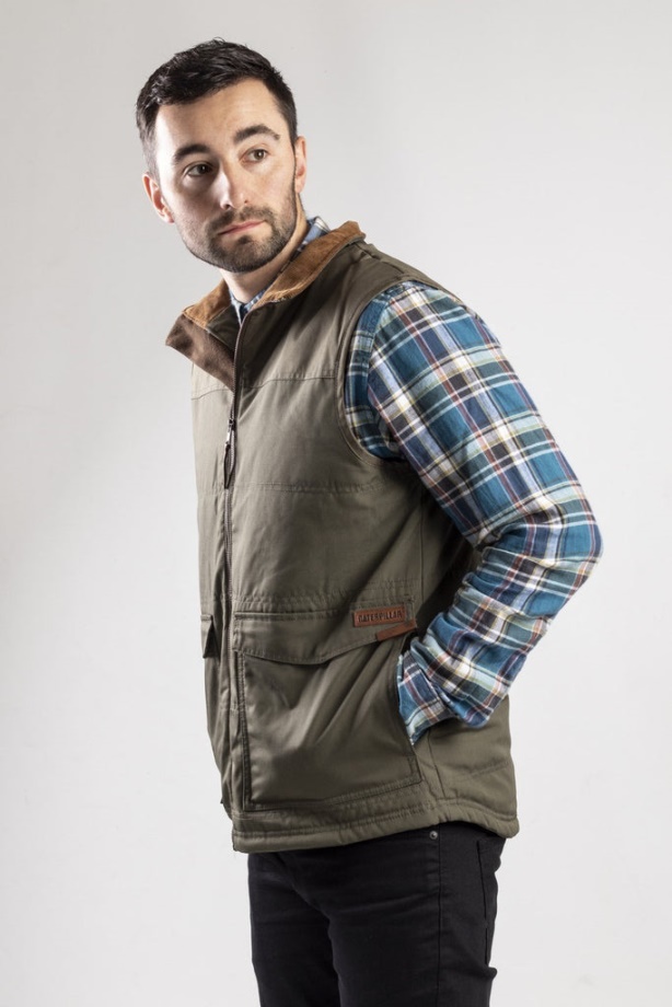 Caterpillar Ag Chaleco Con Cremallera Ciprés