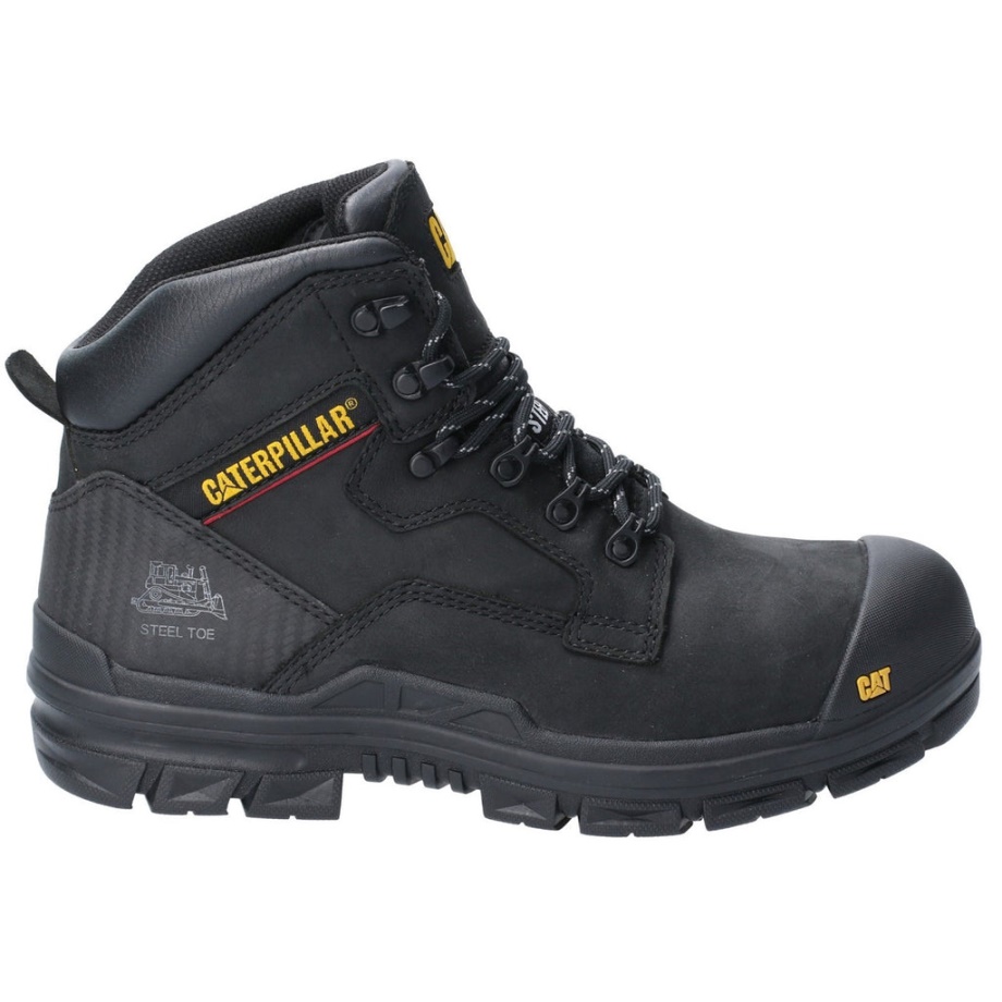 Bota De Seguridad Con Cordones Caterpillar S3 Negra