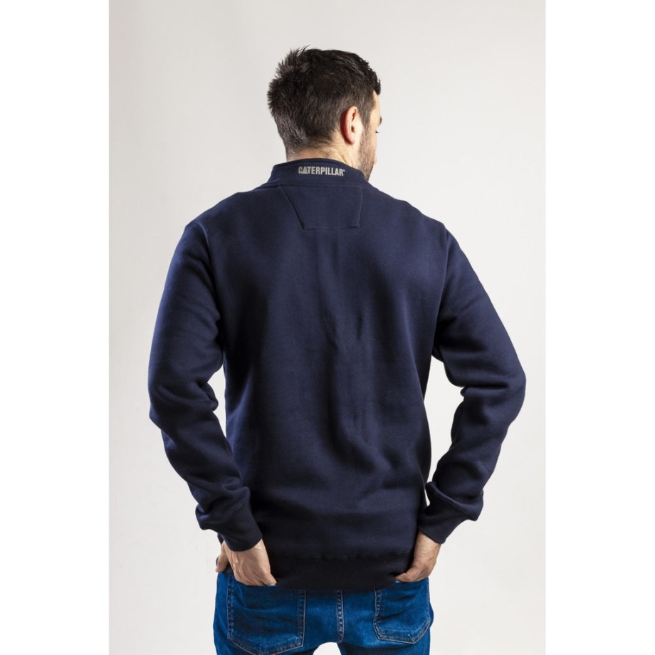Sudadera Con Cremallera Caterpillar Canyon 1-4 Azul Marino