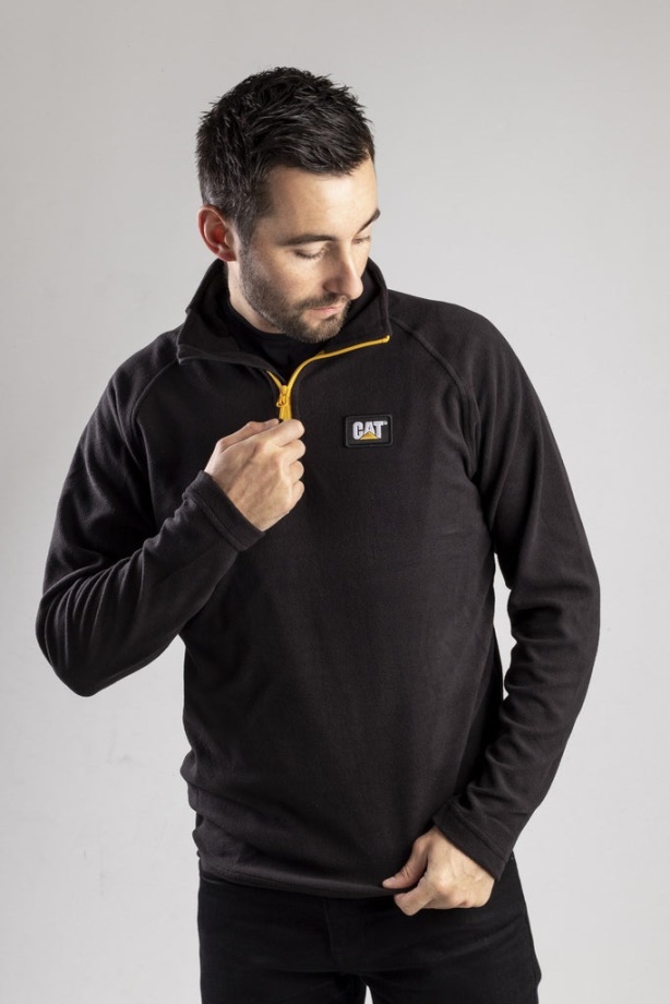 Jersey De Forro Polar Caterpillar Concord Negro