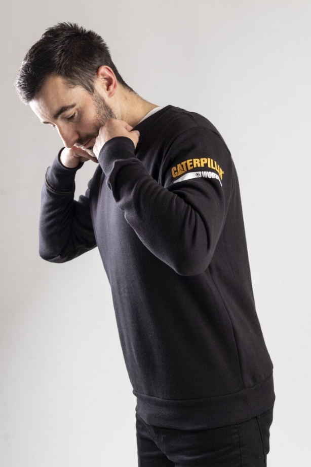 Suéter De Cuello Redondo Caterpillar Essentials Negro