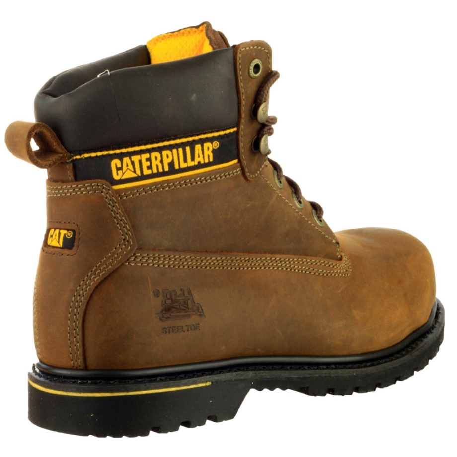 Bota De Seguridad Caterpillar Holton S3 Marrón