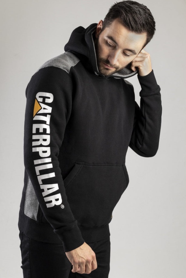 Sudadera Con Capucha Y Panel Del Logo De Oruga Negro