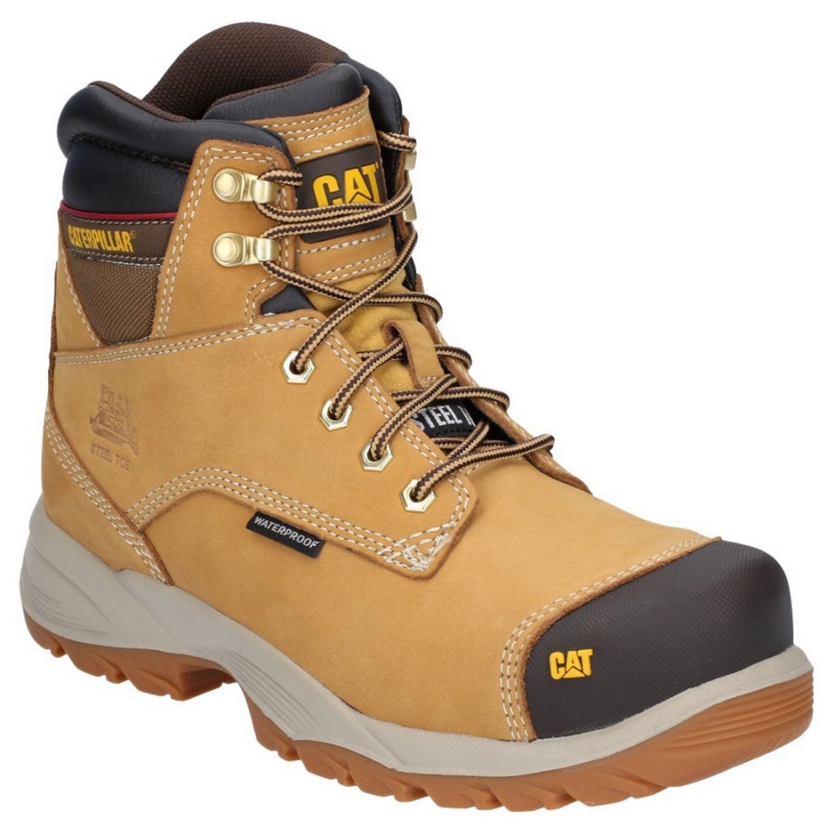 Bota De Seguridad Impermeable Con Cordones Spiro Caterpillar S3 Honey Reset