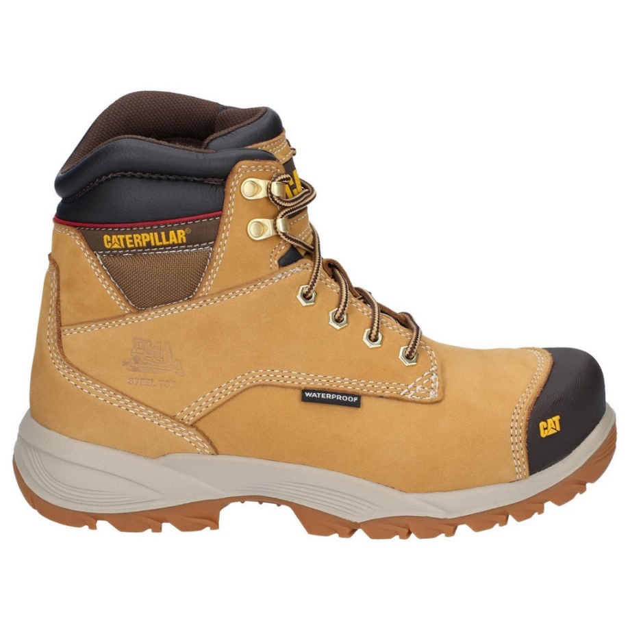 Bota De Seguridad Impermeable Con Cordones Spiro Caterpillar S3 Honey Reset