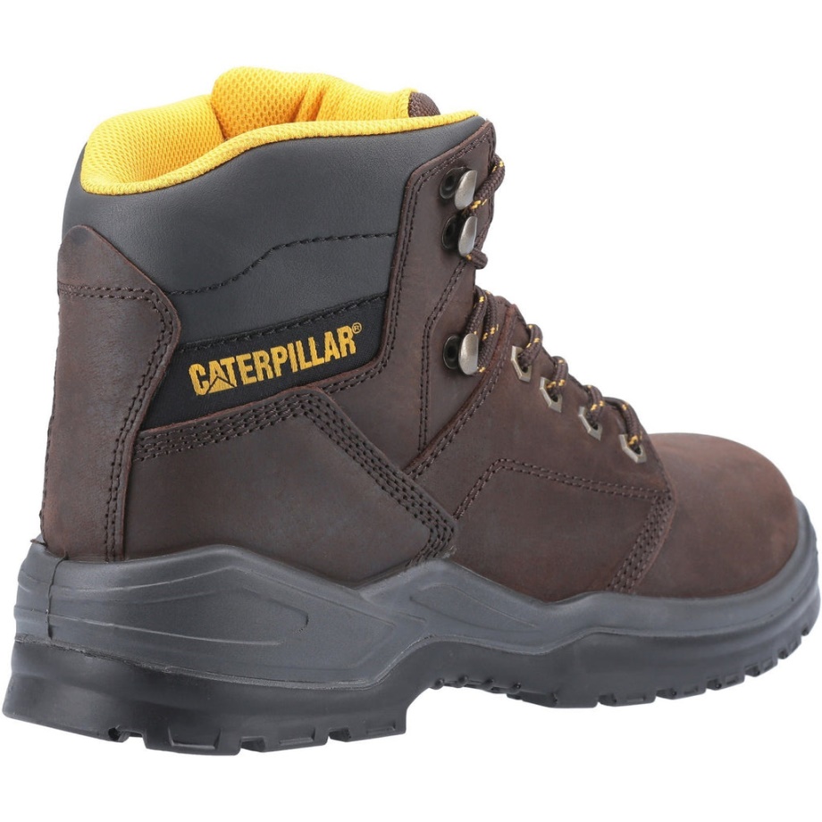 Bota De Seguridad Inyectada Caterpillar S3 Marrón Con Cordones