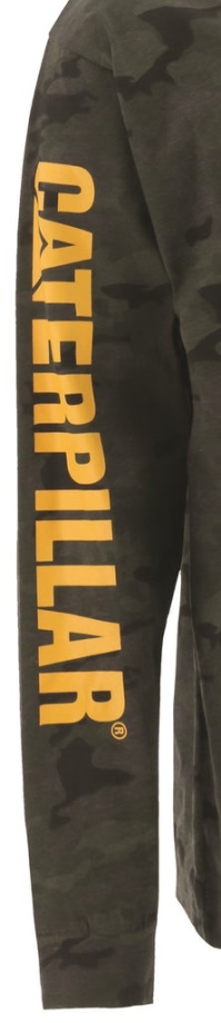 Camiseta De Manga Larga Con Estampado De Marca Registrada De Caterpillar Camuflaje Nocturno