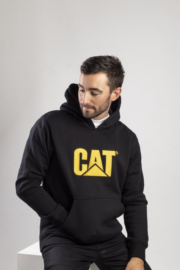 Sudadera Con Capucha Marca Caterpillar Negra