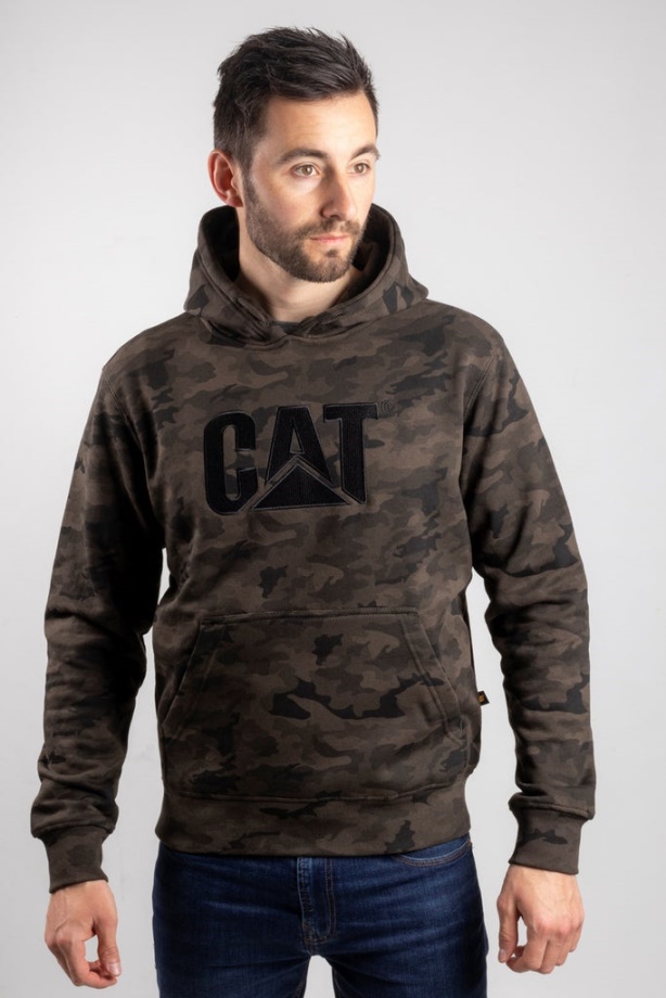 Sudadera Con Capucha Marca Caterpillar Camuflaje Nocturno